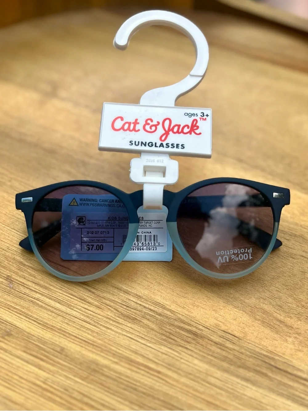 *3/$15, Cat & Jack Two-Tone Round Kids Sunglasses - Navy & Gray Fade